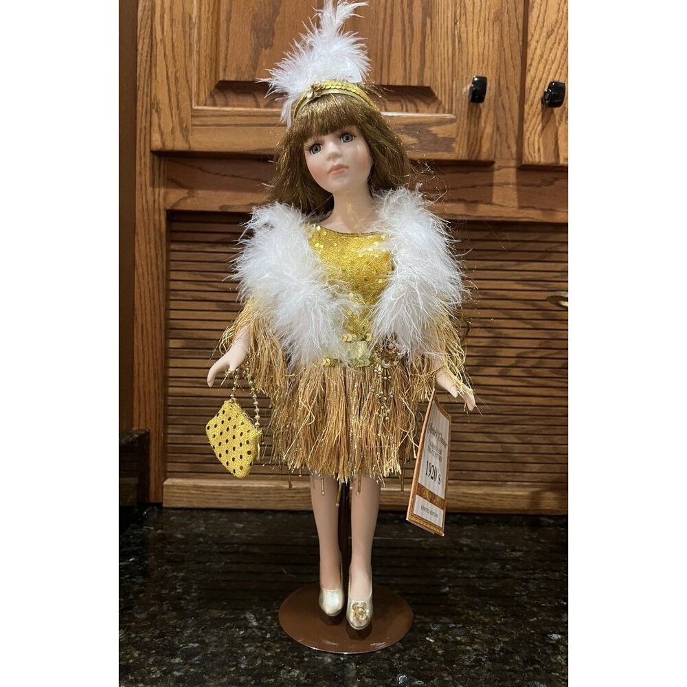 Collector’s Choice 1920’s Doll On A Stand 17” Pre-owned